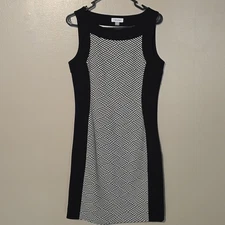Calvin Klein Mini Sheath Dress Black Womens Size 10
