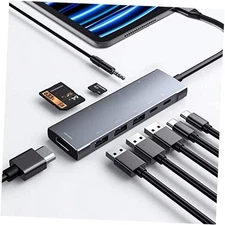 USB C HUB for iPad Pro 9-in-1 Adapter iPad Pro M4 M2 M1 13 12.9 11 inch iPad 