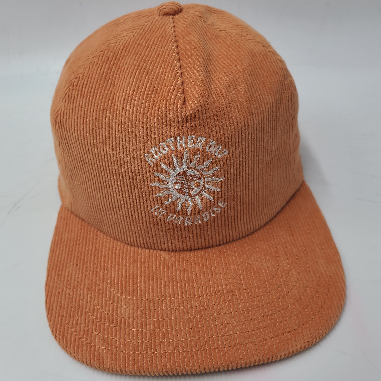 American Eagle Hat Strapback Orange Corduroy Anot… - image 1