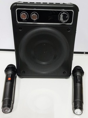 【新品未使用】ポータブルカラオケマシーン T-03 Portable Karaoke Machine with 2 Microphones Model: T-03-MISSING