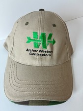 NEW ARCHER WESTERN CONTRACTORS / CONSTRUCTION HAT, ADJUSTABLE CAP, TAN, HL2