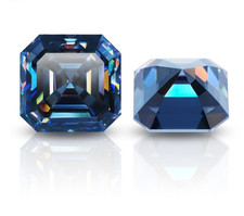 1 Ct Blue Diamond Asscher Cut 6 mm Loose D Grade VVS1 Quality Gemstone i155