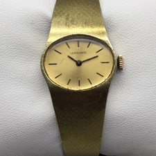 Vintage Longines Watch Women 22mm Gold Tone Oval Dial Manual Wind