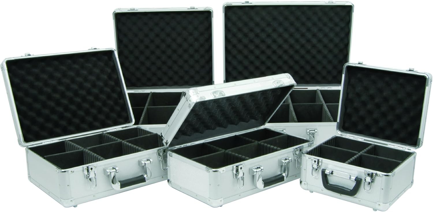 Citronic | Aluminium CD Storage Case – Holds 80 CDs – Lockable DJ Flight Ca