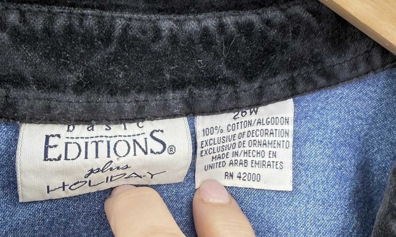 Vtg Basic Editions Plus Size Cotton Christmas Dem… - image 5