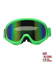 Motorcycle Goggle ATV Dirt Bike Off Road Racing Color Lens Green Frame