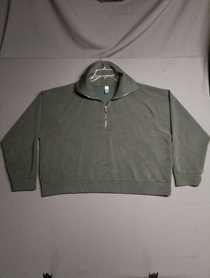 Spanx Air Essentials Women's Size 3XL 1/2 Half Zip Sweatshirt Gray EUC  