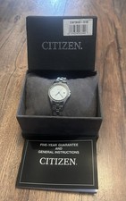 Image of Citizen Eco-Drive EW1840-51B Silver Ladies Watch with Silhouette Crystal New