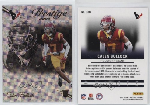 2024 Panini Prestige Rookies Xtra Points Hyper Calen Bullock #338 Rookie RC 1e52 - Bild 3 von 3