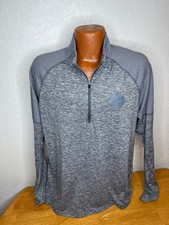 Men's Nike Running Dri Fit Athletic 1/2 Zip Pullover Large L  Gray  Polyester