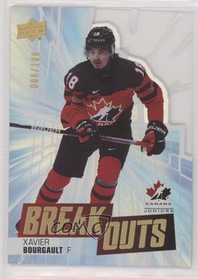 2022 Upper Deck Team Canada Juniors Breakouts 8/100 Xavier Bourgault #TCB-6 15k9