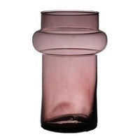 Inna-Glas Glas Vase Justo, Recycelt, Violett-Klar, 25 Cm, Ø 16 Cm