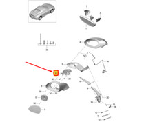 Retroviseur gauche (ou coque) Porsche BOXSTER