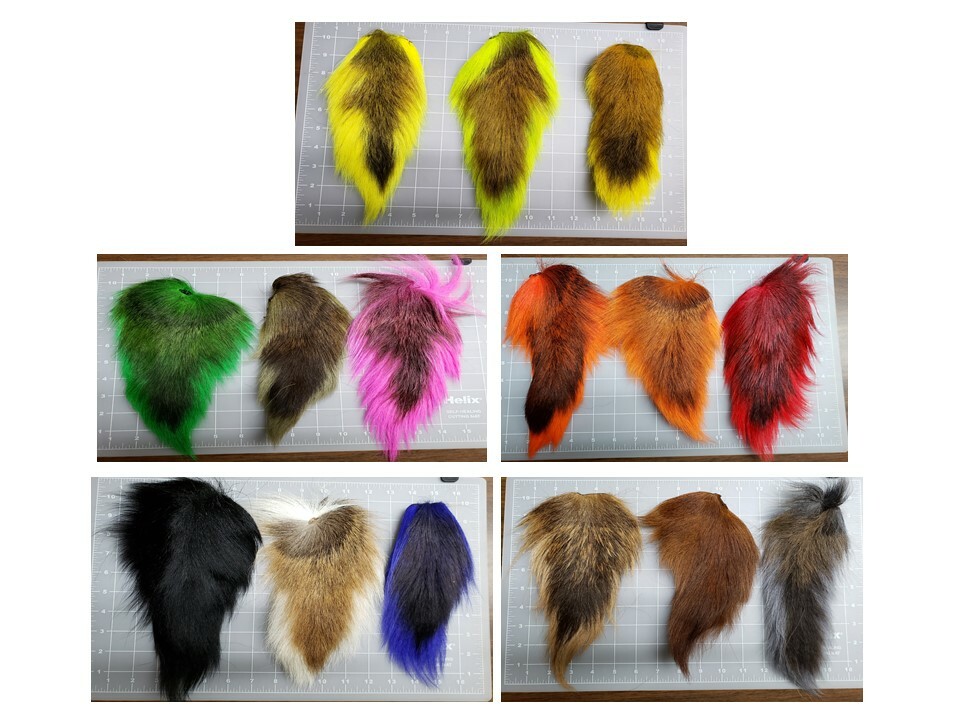 BUCKTAIL DEER TAILS ~ FLY TYING, JIGS, ~ LURE MAKING~DYED~LOT OF 15 ...