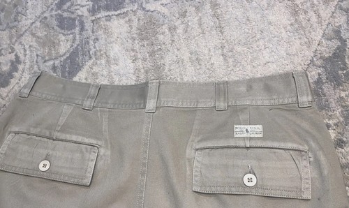 Polo Ralph Lauren Chino Shorts Mens Size 34 Beige 100% Cotton cargo - Picture 5 of 5