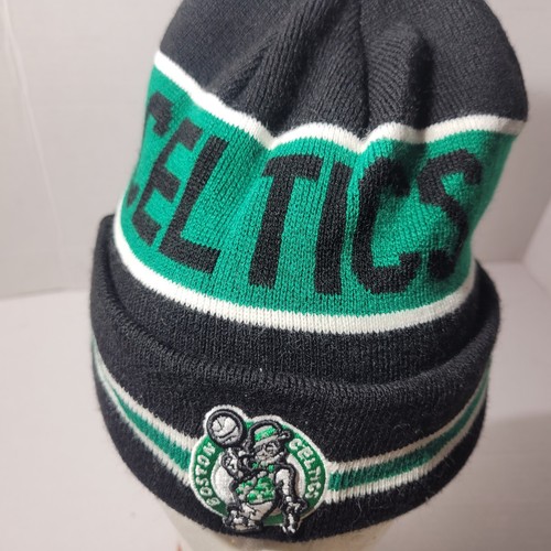 NBA Boston Celtics Logo Embroidered Cuffed Knit Basketball Beanie Jersey Lined - Bild 7 von 10