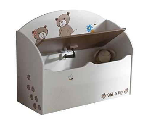 Boites et coffres à jouets blancs en bois pour enfant