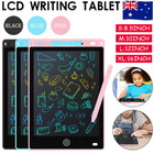 8.5" 10" 12" 16"LCD Writing Tablet Drawing Board Colorful Doodle Handwriting Pad