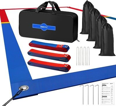 Professional Beach Volleyball Boundary Lines 30' x 60' with Sand Bags & Anchors
