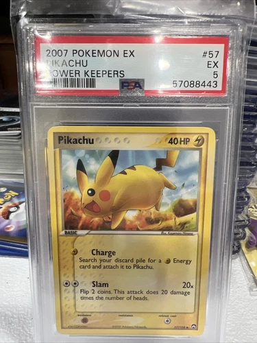 PSA 5 2007 POKEMON EX POWER KEEPERS SET PIKACHU CARD 57/108