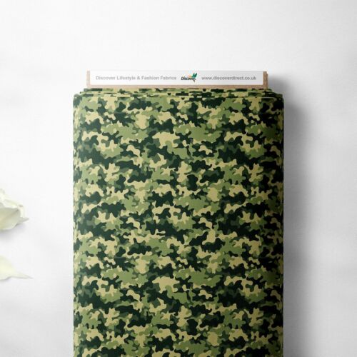 100% Cotton Camouflage Camo Army Print Novelty Kids Children Craft Fabric | FQ - Picture 6 of 21