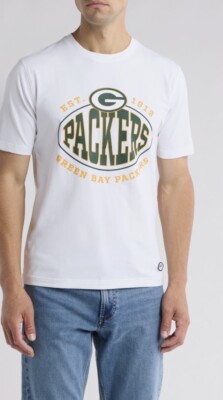 【Hugo boss 】パッカーズTシャツ New Boss Hugo x NFL Greenbay Packers Logo Men Tshirt White