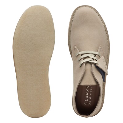 Clarks Originals Men's Desert Coal Stone Suede Boots 26169998 | eBay