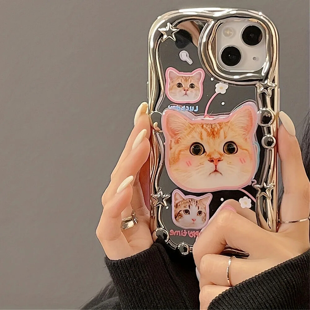 Cat Ring Stand Silicone Phone Case Compatible with iPhone 11 12 13 14 Plus Max Pro