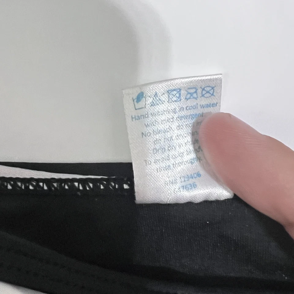 Pullover Tankini Venus para mujer talla 12 blanco a rayas negro sin mangas Foto 3 de 4