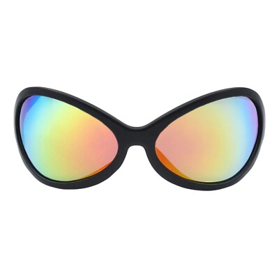 Wide Oversized Sunglasses Wrap Around Shield Oval Butterfly 