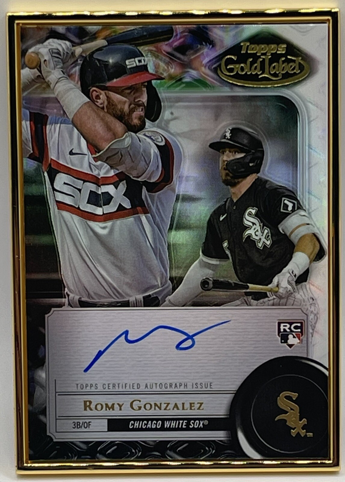 2022 Topps Gold Label Romy Gonzalez RC Gold Framed Auto ~ White Sox Card #FA-RG