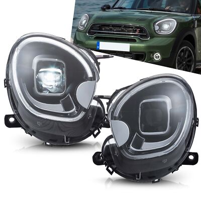 VLAND LED Headlights For 2011-16 Mini Cooper Countryman R60 W/Startup Animation