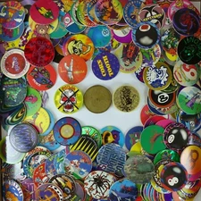 Lot of 200 Pogs / Milk Caps + 3 Slammers! 1990s Retro Nostalgia! Mix Unbranded