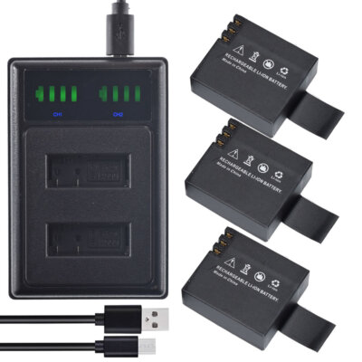 PG1050 Battery or Dual Charger for Eken V8s H8 H9 H8R H9R Sport Action Camera