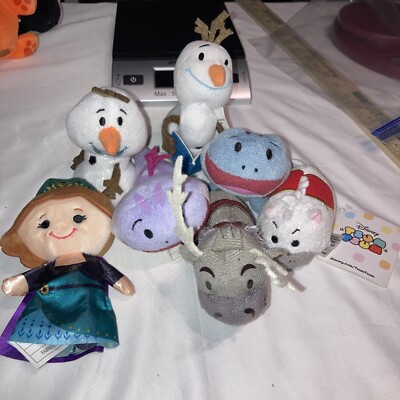 Disney Parks Tsum Tsum Plush Lot Of 7 Tangled Maximus Frozen 1 2 Ana Sven Olaf