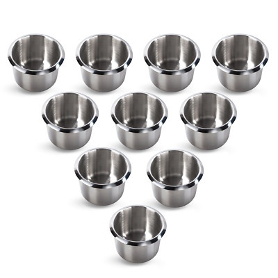 10 Universal SMALL Steel Cup Drink Holder for Car/Truck/Camper/RV/Marine Boat