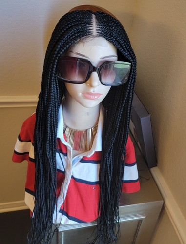 African Braided wig: ghana cornrow wig , human lace front wig. Wig, fast ship - Picture 10 of 10