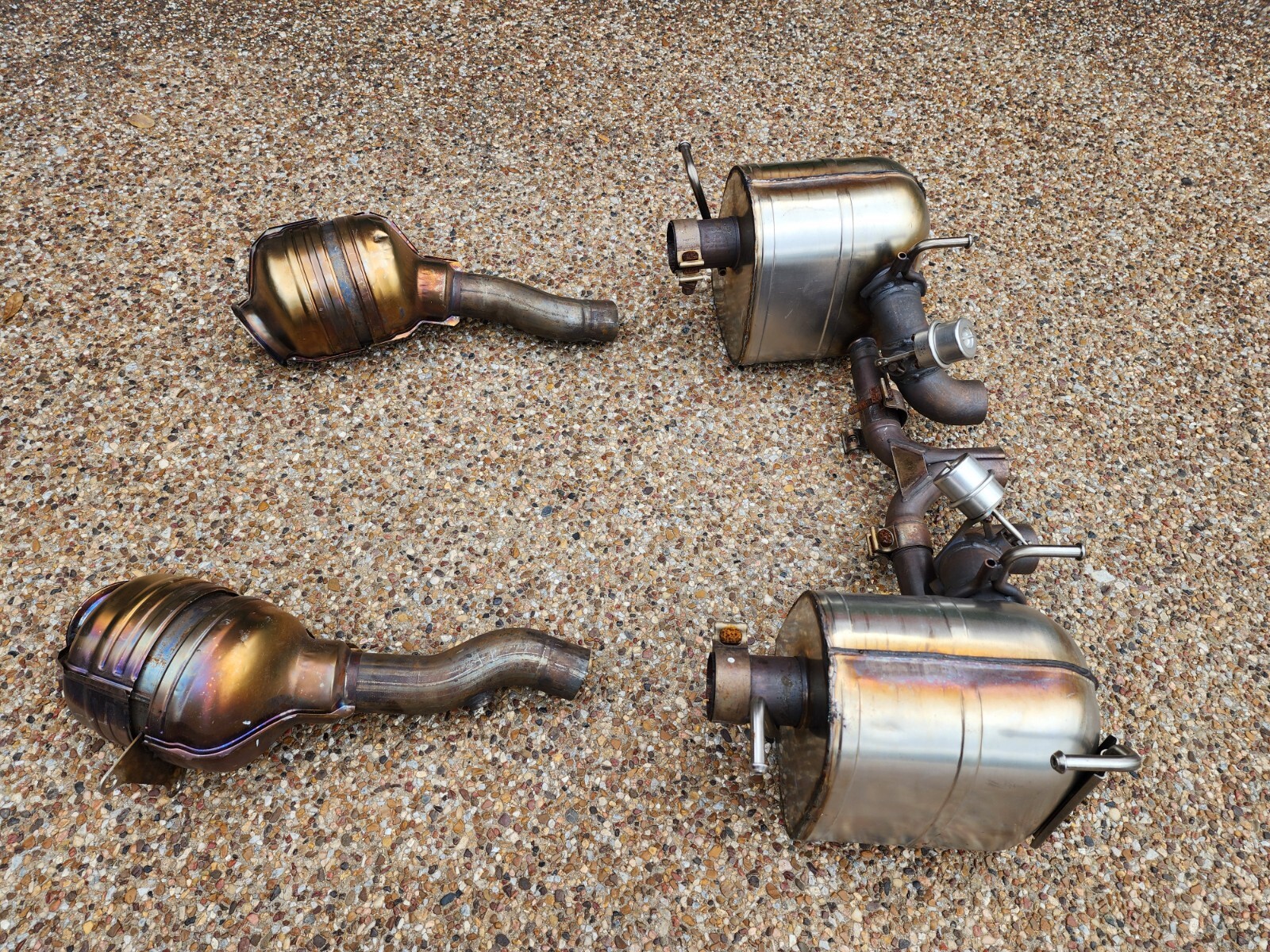 FERRARI 458 OEM GENUINE ORIGINAL COMPLETE EXHAUST SYSTEM WITH PIPE TIPS