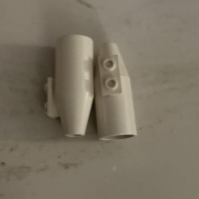 LEGO 2 4868 4869 Engine, Smooth Large, 1 x 2 Thin Top Plate (1) - White Vintage 
