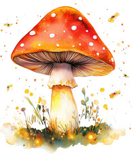 Wall decal sticker mushroom wall sticker 18 x 18 cm large