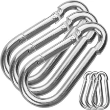 10/25/50 4" Heavy Duty Carabiner Clips M10 3/8" steel alloy Spring Snap Zinc Pl