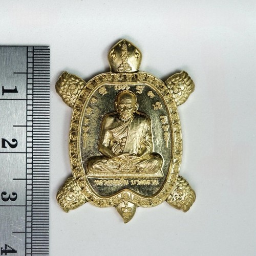Luang Por Ngern Riding Turtle King Münze (Messing) Talisman Schutz Glück - Bild 3 von 23