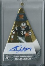 2012 CROWN ROYALE PANINI CHOICE AUTOGRAPH GOLD #7 - BO JACKSON #ED 10/10