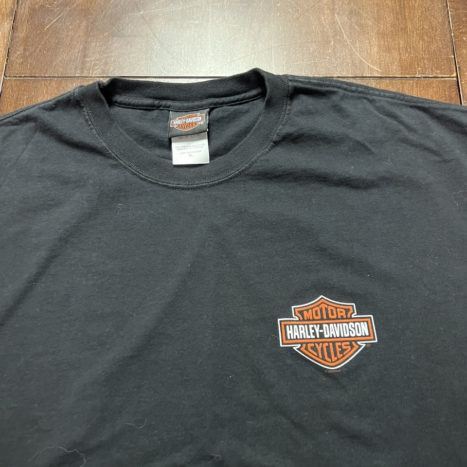 VTG Harley Davidson Mens XL Black TShirt Thunder Creek Chattanooga
