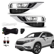 For Honda CRV CR-V 2015 2016 Fog Lights Lamps w/Bezels Covers+Switch/Wiring Kits