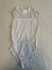 Wear Moi White Mesh Ballet Leotard Extra Small Adult
