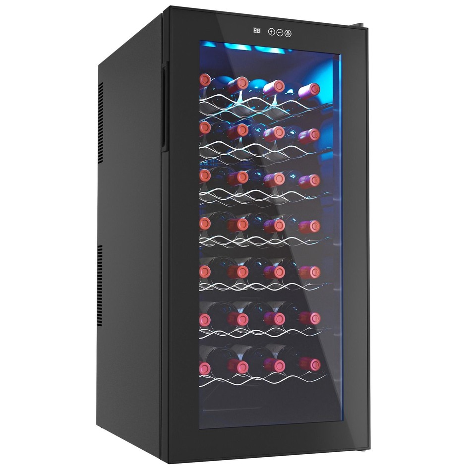 32 Bottle Wine Cooler Thermoelectric 2.75Cu.Ft 78L Light Digital Temp eBay