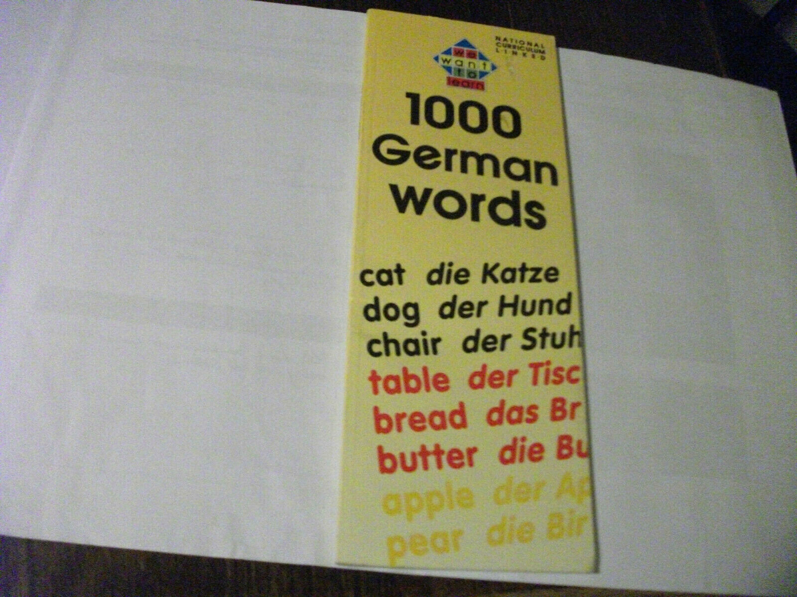 1000 German Words (We Want to Learn: 1000 Words S.) by Williams, John Paperback
