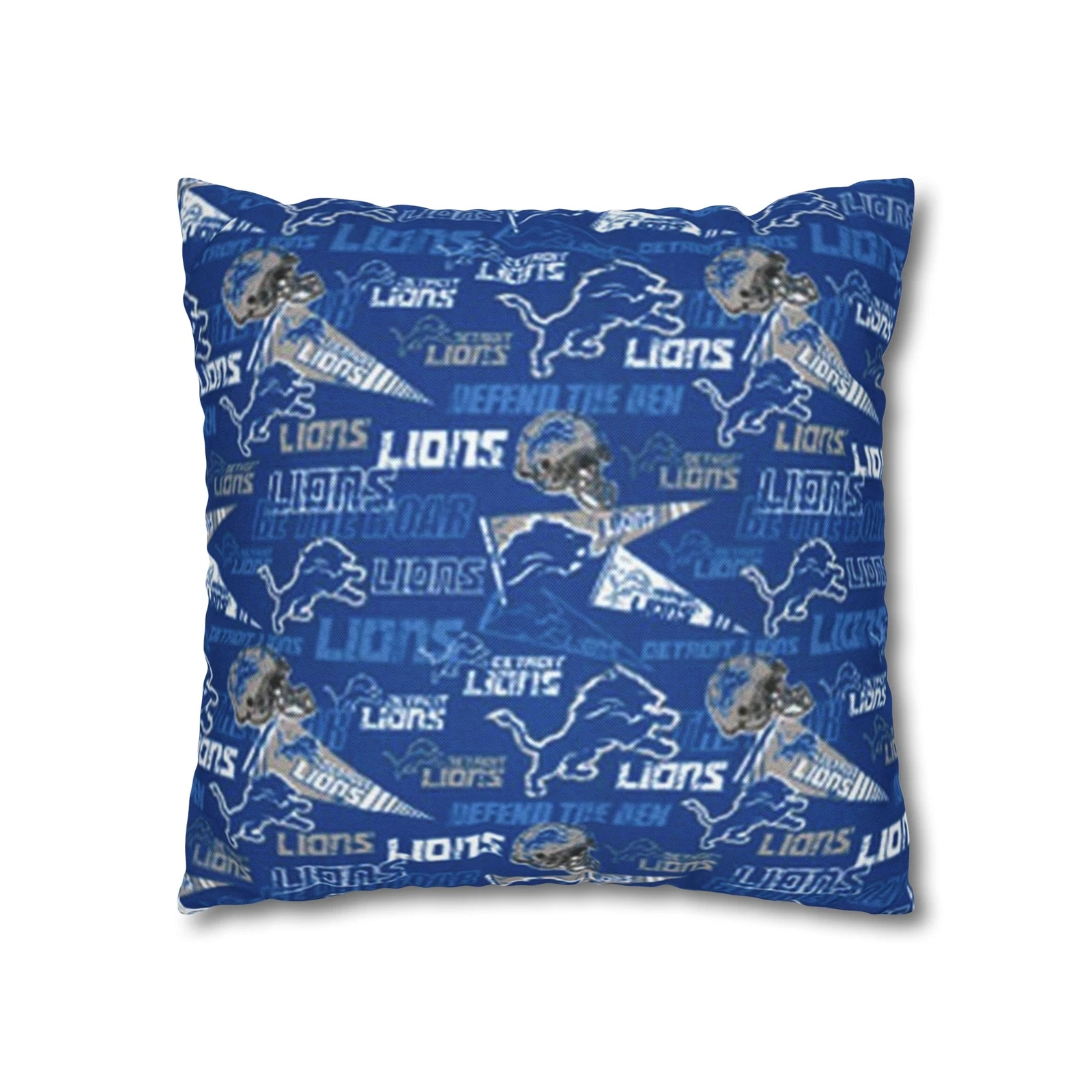 Detroit Lions Spun Square Throw Pillowcase