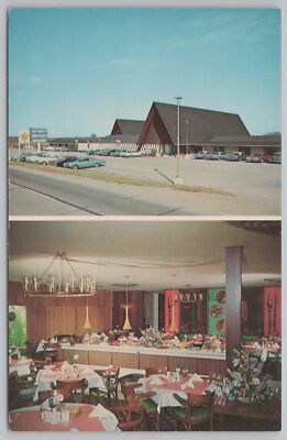 Morris Bryant Inn~Restaurant Interior & Outside Of Bldg & Parkinglot~Ind~Vtg PC